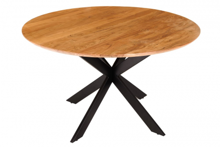 Mese bucatarie & dining - Masa dining rotunda Galaxie cu blat din lemn de salcam 
