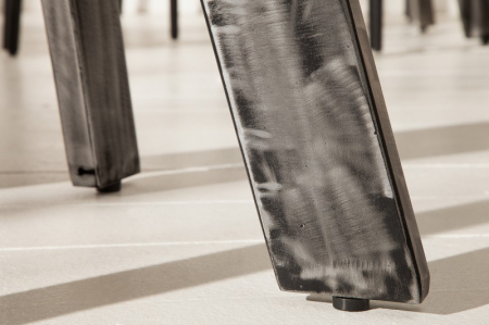 Masa dining rotunda Iron Craft cu blat din lemn de mango, 80 cm [5]