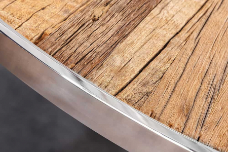 Masa dining rotunda Barracuda cu blat din lemn masiv de tec, 120 cm [2]