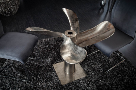 Masa dining rotunda Ocean cu blat din sticla securizata, 105 cm [1]