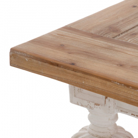 Masă dining WHITE-NATURAL din lemn de brad 200 X 90 X 76 CM [6]