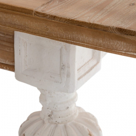Masă dining WHITE-NATURAL din lemn de brad 200 X 90 X 76 CM [8]