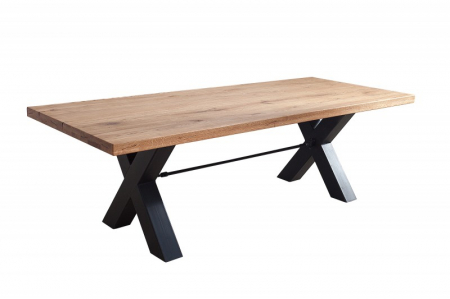 Masă dining Thor cu blat din lemn masiv de stejar 200 cm
