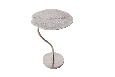 Living - Masă laterală ABSTRACT LEAF 40cm argintie