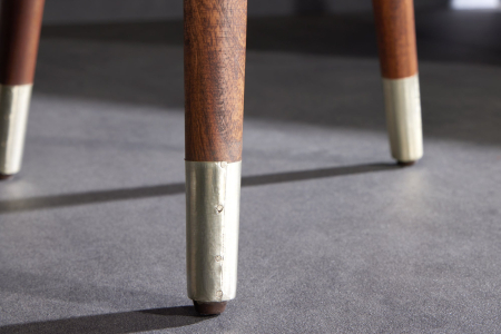 Masă laterală ALCASAR 50cm lemn de mango și metal placat argintiu antic [6]