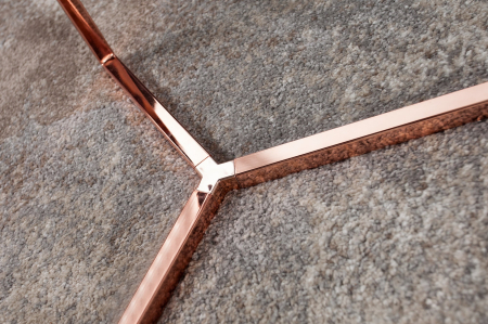 Masă laterală ART DECO 50cm cupru, blat negru [4]