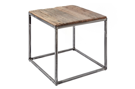 Masute de cafea - Masă laterală BARRACUDA 40cm lemn reciclat