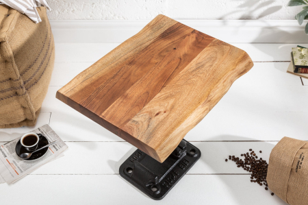 Masă laterală FACTORY 45cm lemn masiv de salcâm 35mm [3]