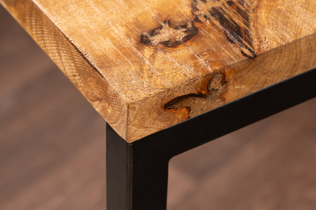 Masă laterală GASTON 65cm lemn de mango, cadru din metal negru [4]