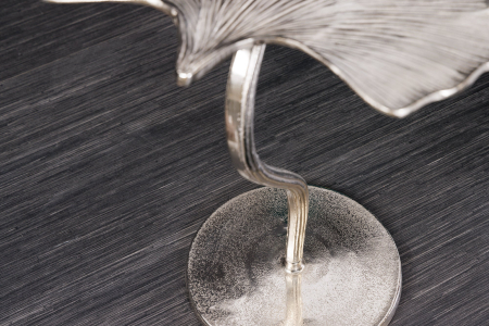 Masă laterală GINKGO LEAF 53cm argintie [5]