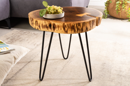 Masă laterală GOA 40cm cu blat din salcâm natural [1]