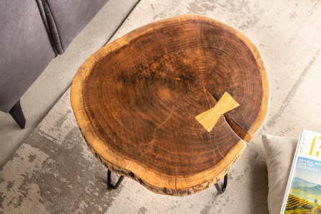 Masă laterală GOA 40cm cu blat din salcâm natural [3]