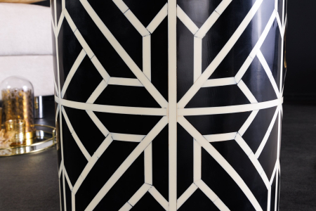 Masă laterală HARMONY NATURE 45cm alb negru [5]