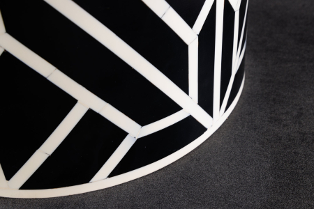 Masă laterală HARMONY NATURE 45cm alb negru [7]