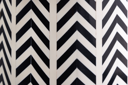 Masă laterală HARMONY NATURE 45cm alb-negru [6]