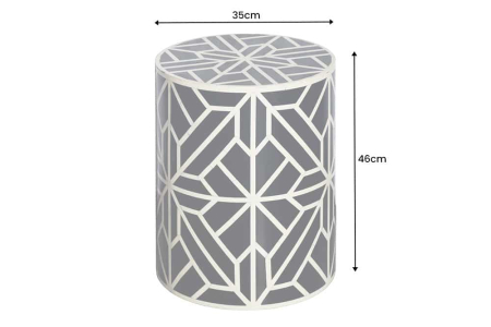 Masă laterală HARMONY NATURE 45cm alb negru [9]