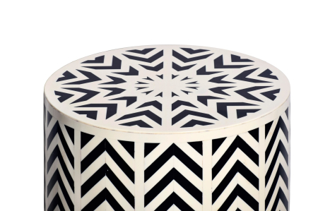 Masă laterală HARMONY NATURE 45cm alb-negru [8]