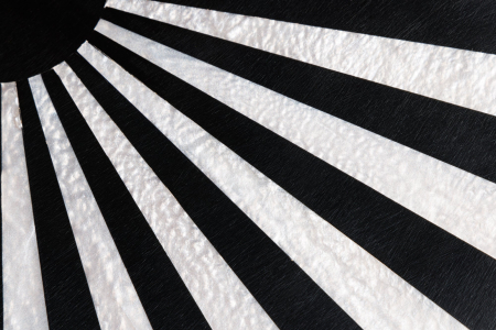 Masă laterală HARMONY NATURE 55cm negru alb auriu [4]