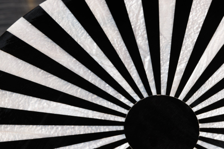 Masă laterală HARMONY NATURE 55cm negru alb auriu [6]