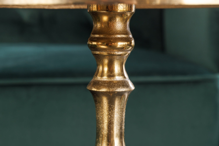 Masă laterală JARDIN Ø 55cm rotundă stil baroc aurie [5]