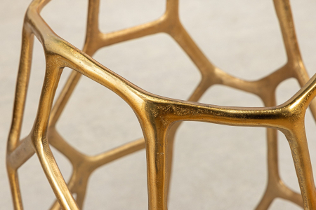 Masă laterală LIQUID GEOMETRY 50cm,sticlă securizată neagră,cadru auriu [5]