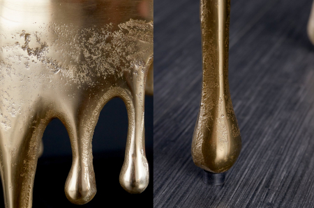 Masă laterală LIQUID LINE Ø 50cm rotundă aurie [3]