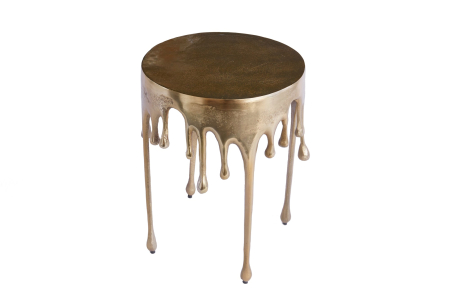 Living - Masă laterală LIQUID LINE Ø 50cm rotundă aurie