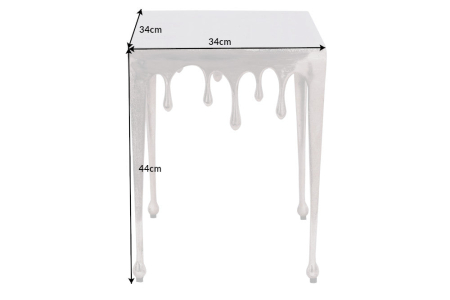 Masă laterală LIQUID LINE S 44cm pătrată argintie [7]