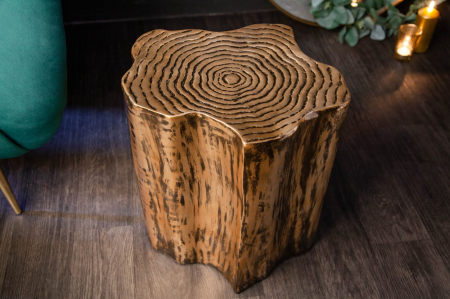 Masă laterală ORGANIC ORIENT 37-44cm aspect de trunchi auriu [3]