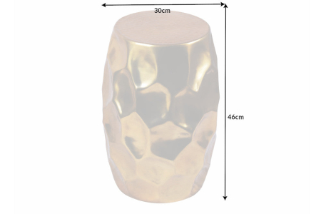 Masă laterală ORGANIC ORIENT 50cm cu efect de lovitură de ciocan aurie [6]