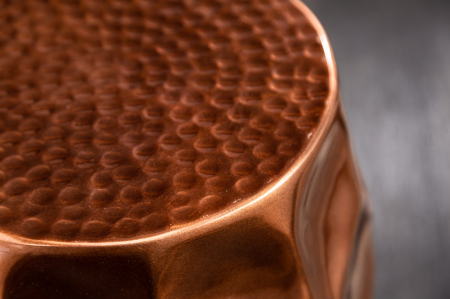 Masă laterală ORGANIC ORIENT 50cm cu efect de lovitură de ciocan, cupru [4]