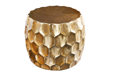 Masute de cafea - Masă laterală ORGANIC ORIENT 55cm aurie cu efect de ciocan 