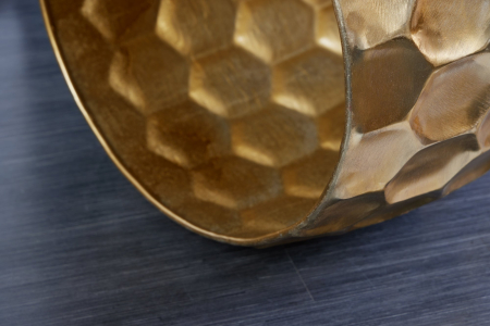 Masă laterală ORGANIC ORIENT 55cm aurie cu efect de ciocan  [5]