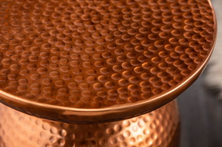 Masă laterală ORIENT 50cm cu efect de lovitură de ciocan, cupru [5]