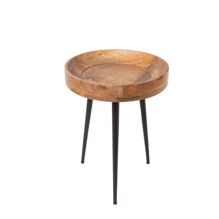 Masute de cafea - Masă laterală PURE NATURE 35cm lemn de mango natural