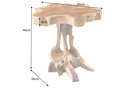 Măsuță ROOT 40 cm din lemn de tec natural [11]