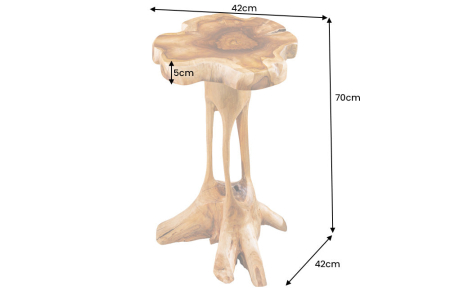 Măsuță ROOT 70 cm din lemn de tec natural [12]