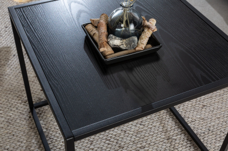 Masă laterală SLIM LINE 50cm set de 2, aspect lemn de frasin negru [4]