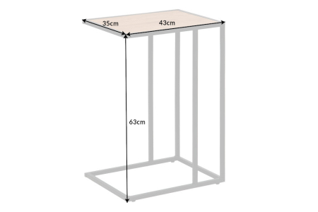 Masă laterală SLIM LINE 65cm aspect stejar sălbatic [6]