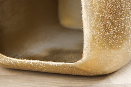 Masă laterală UNIT 45cm aurie cu efect de lovitură de ciocan  [7]