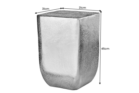 Masă laterală UNIT 45cm aurie cu efect de lovitură de ciocan  [8]