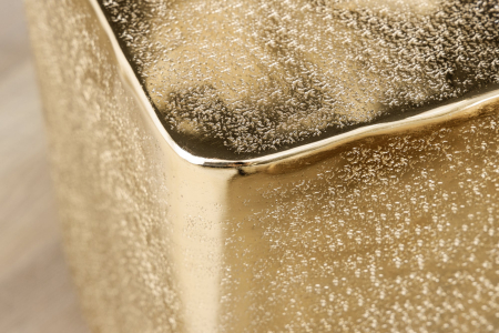 Masă laterală UNIT 45cm aurie cu efect de lovitură de ciocan  [4]