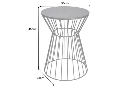 Masă laterală VARIATION 45cm metal vopsit negru în câmp electrostatic  [8]
