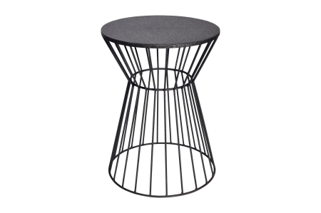 Masute de cafea - Masă laterală VARIATION 45cm metal vopsit negru în câmp electrostatic 