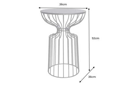 Masă laterală VARIATION 50cm, metal vopsit negru în câmp electrostatic [9]