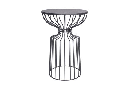 Masute de cafea - Masă laterală VARIATION 50cm, metal vopsit negru în câmp electrostatic