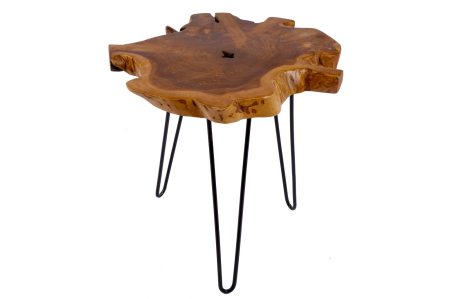 Masute de cafea - Masă laterală WILD 50cm lemn masiv de tec