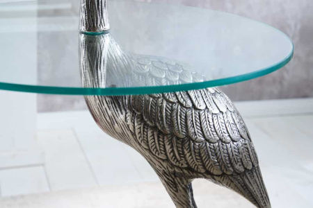 Masă laterală WILDLIFE HERON 90cm argintie [3]