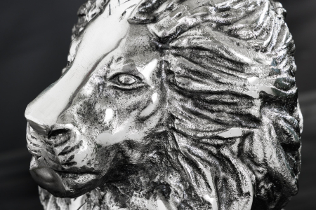 Masă laterală WILDLIFE LION 60cm argintiu antic [5]