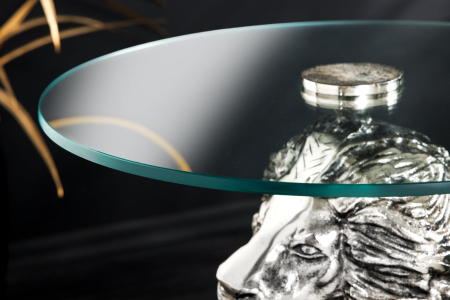 Masă laterală WILDLIFE LION 60cm argintiu antic [4]